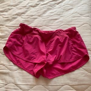 Bright pink lulu shorts